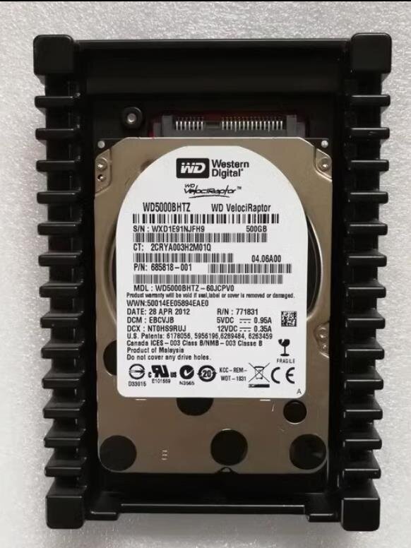 惠普HP工作站500G企業級專用萬轉硬碟685818 683544-001迅猛龍WD