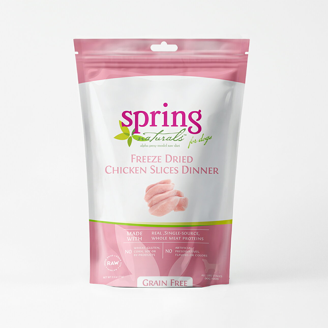 【Spring Naturals 曙光】雞肉餅 全齡犬 冷凍乾燥 無穀 生食 犬飼料 犬糧 鮮肉寵物糧 1LB