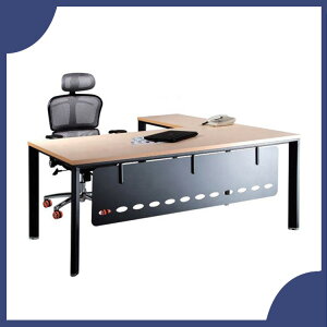 【必購網OA辦公傢俱】 HF-180S+HF-90S 水波紋 主管桌 辦公桌
