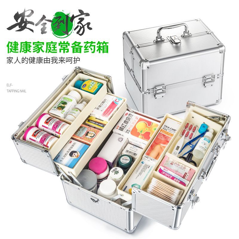 臺灣公司 可開票 快速出貨 家庭裝大容量藥物收納盒急救大號醫療箱醫藥箱家用多層手提分格