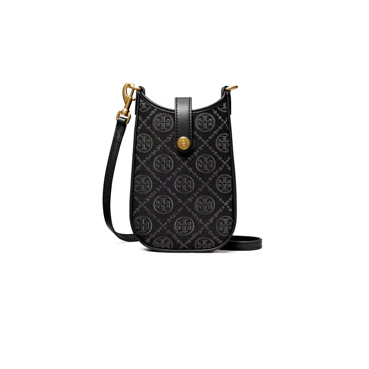 TORY BURCHT 字母組合 提花拼皮革飾邊 女款迷你手機包159321/159648(預購新品)~【 菲尼斯 國際精品 ★ APP下單天天10%點數回饋 】