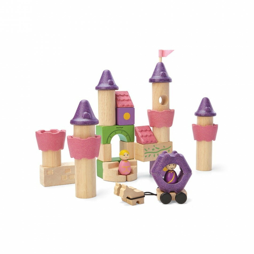 《 PLAN TOYS 》木製 夢幻童話木質積木組 東喬精品百貨