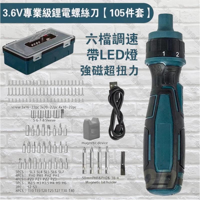 【全球優品匯】2024款 螺絲刀 六擋調節螺絲刀 電動 3.6V TYPE-C小型多功能螺絲起子 拆卸螺絲 鋰電起子機
