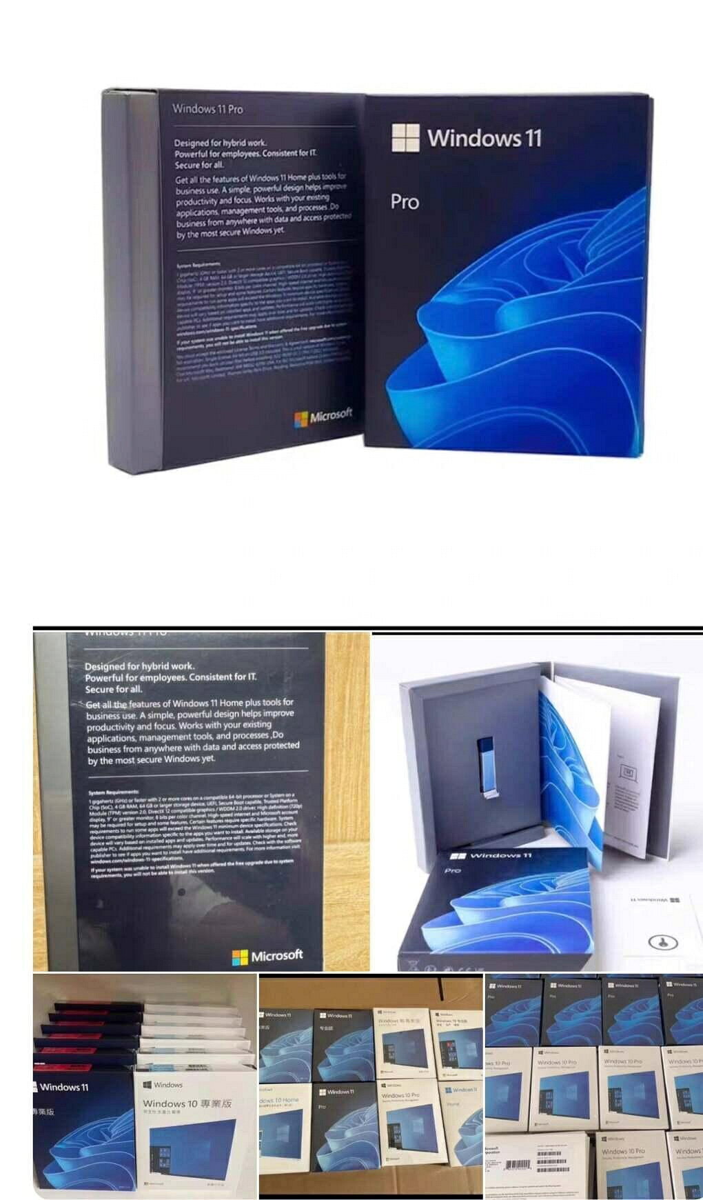 微軟正版授權 Windows 11 Pro 專業版彩盒現貨供應 繁體中文英文可選 Win10升級 企【微軟批發零售】