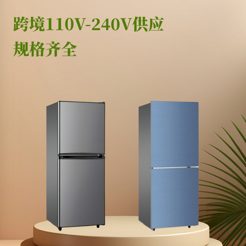 冰箱220V 110V家用酒店50-60Hz雙門三門冷凍冰櫃迷你冰箱-創美