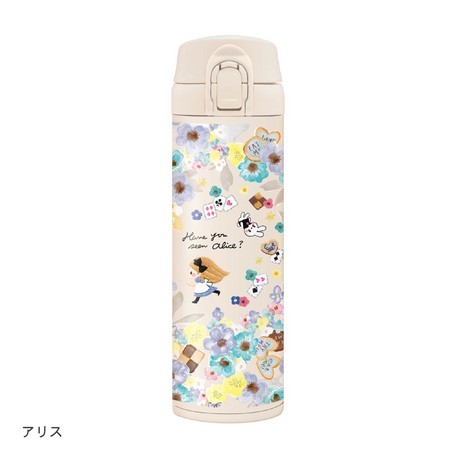 大賀屋 愛麗絲 不銹鋼保溫瓶 480毫升 水壺 水瓶 保溫 夢遊仙境 加藤真治 童話故事 日貨 正版 J00014599