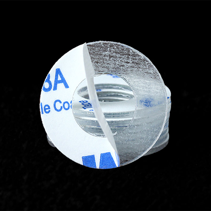 硬pvc透明平墊片粘膠塑料單面背膠圓墊圈帶膠墊片絕緣介子M2-M12