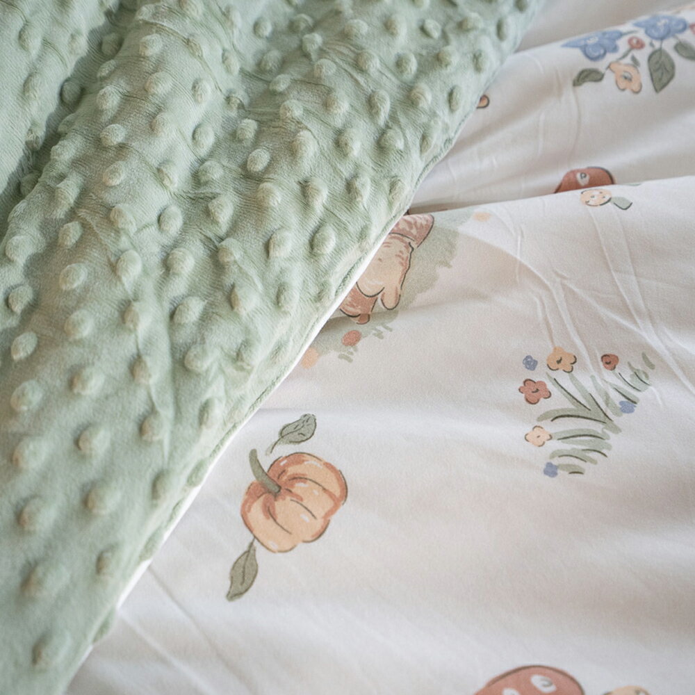 ins針織 點點被 松鼠花園 5X7尺  可單蓋 暖被 冬被 棉床本舖 媲美韓國棉被 8