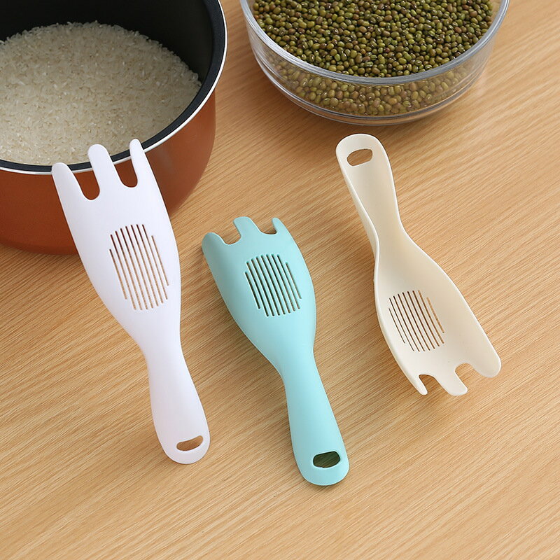 居家創意不傷手淘米器 新款廚房多功能洗米勺瀝水器便攜過濾洗米