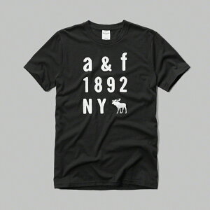 美國百分百【Abercrombie & Fitch】T恤 AF 短袖 麋鹿 kids 女 男 S號 NY 黑色 F553