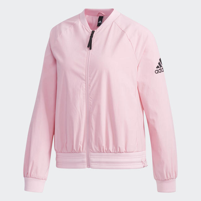 ADIDAS BOMBER WV FEM 女裝 外套 飛行外套 休閒 舒適 張鈞甯 粉【運動世界】DW4555