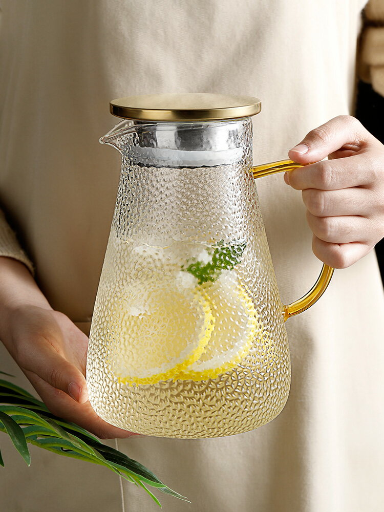 冷水壺玻璃耐熱高溫加厚防爆家用大容量夏季涼水瓶開水杯茶壺套裝