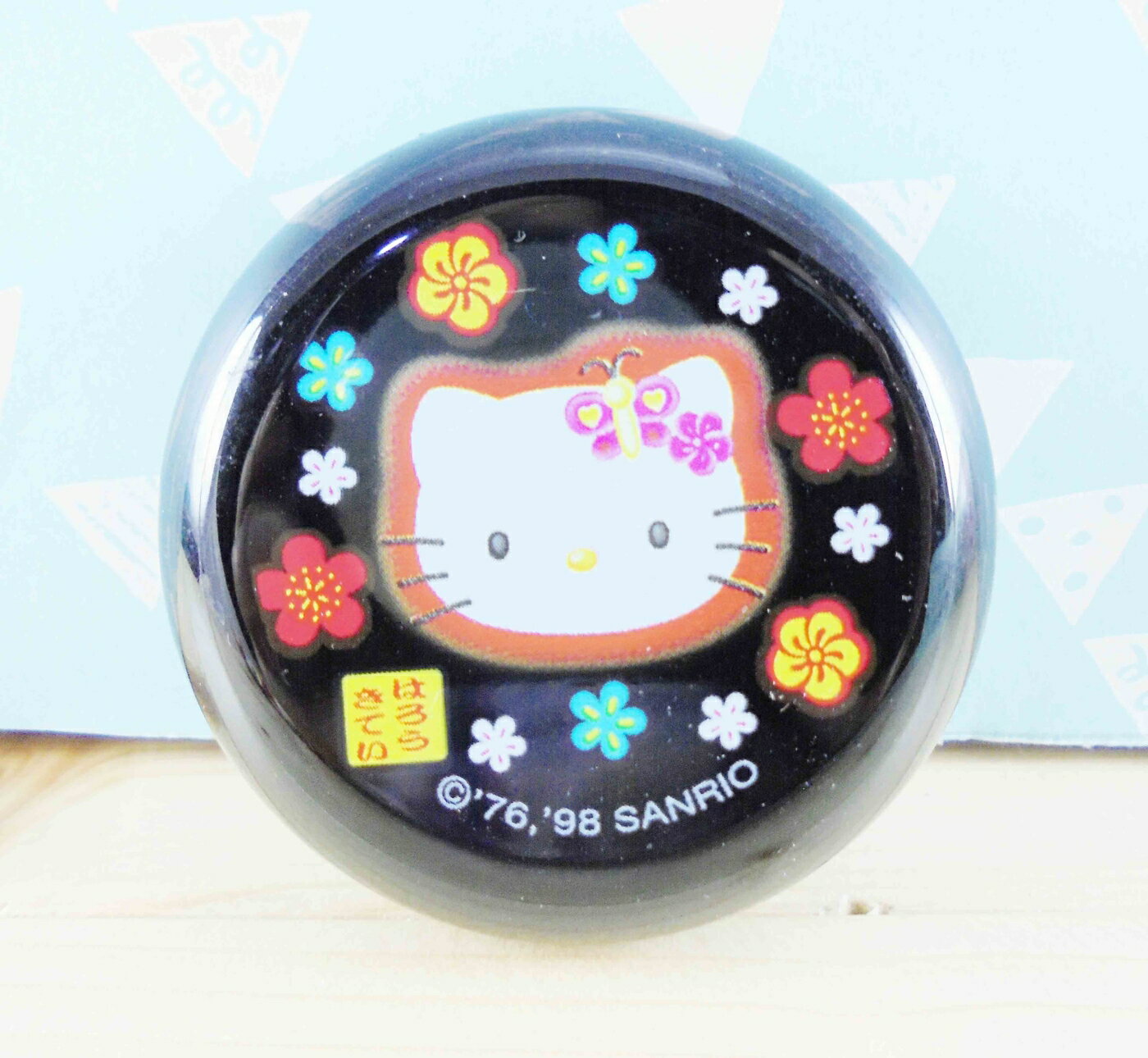 【震撼精品百貨】Hello Kitty 凱蒂貓 KITT口紅盒-黑花圖案 震撼日式精品百貨