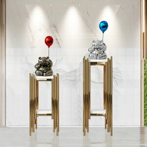 簡歐卡通雕塑小熊擺件樣板房酒店前臺展示柜落地玻璃鋼藝術裝飾品
