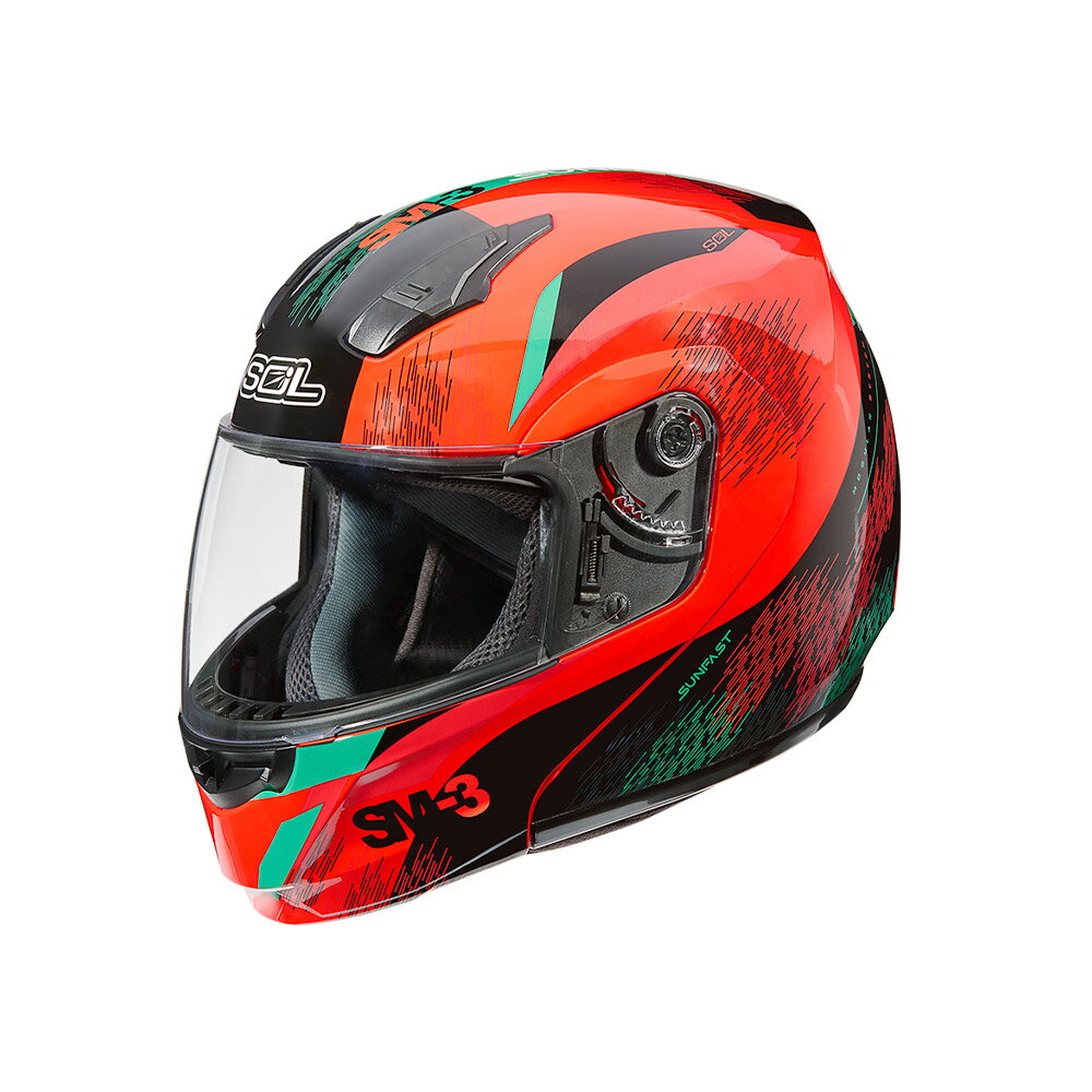 【SOL Helmets】SM-3可掀式安全帽 (流星 紅/綠) ｜ SOL安全帽官方商城