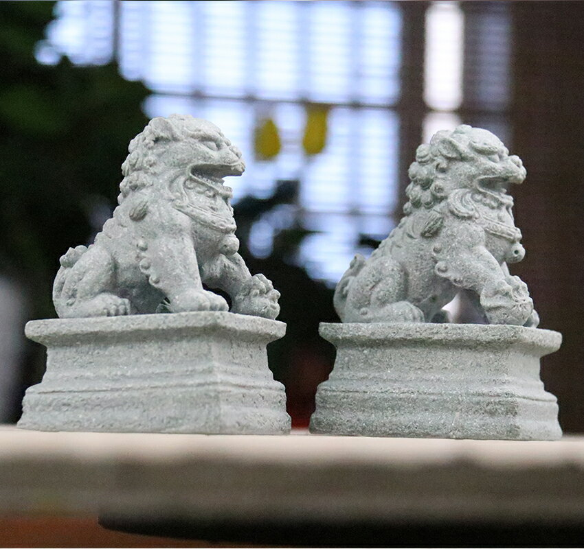中式微景觀大象擺件一對禪意書房辦公玄關庭院花盆裝飾小北獅擺設 1