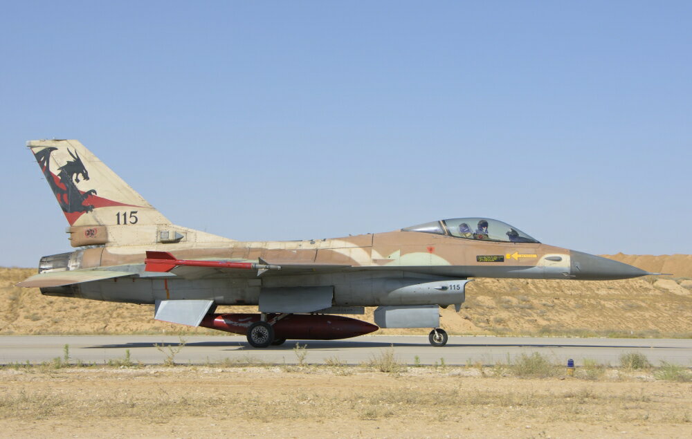 Posterazzi: Israeli Air Force F-16 at Nevatim Air Base Israel Stretched ...