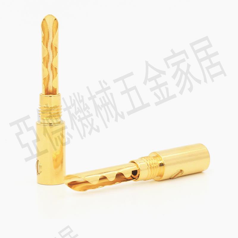 【299出貨】Preffair BFA香蕉頭發燒音響功放喇叭端子音箱膽機鋸齒型香蕉插頭【亞德機械五金家居】