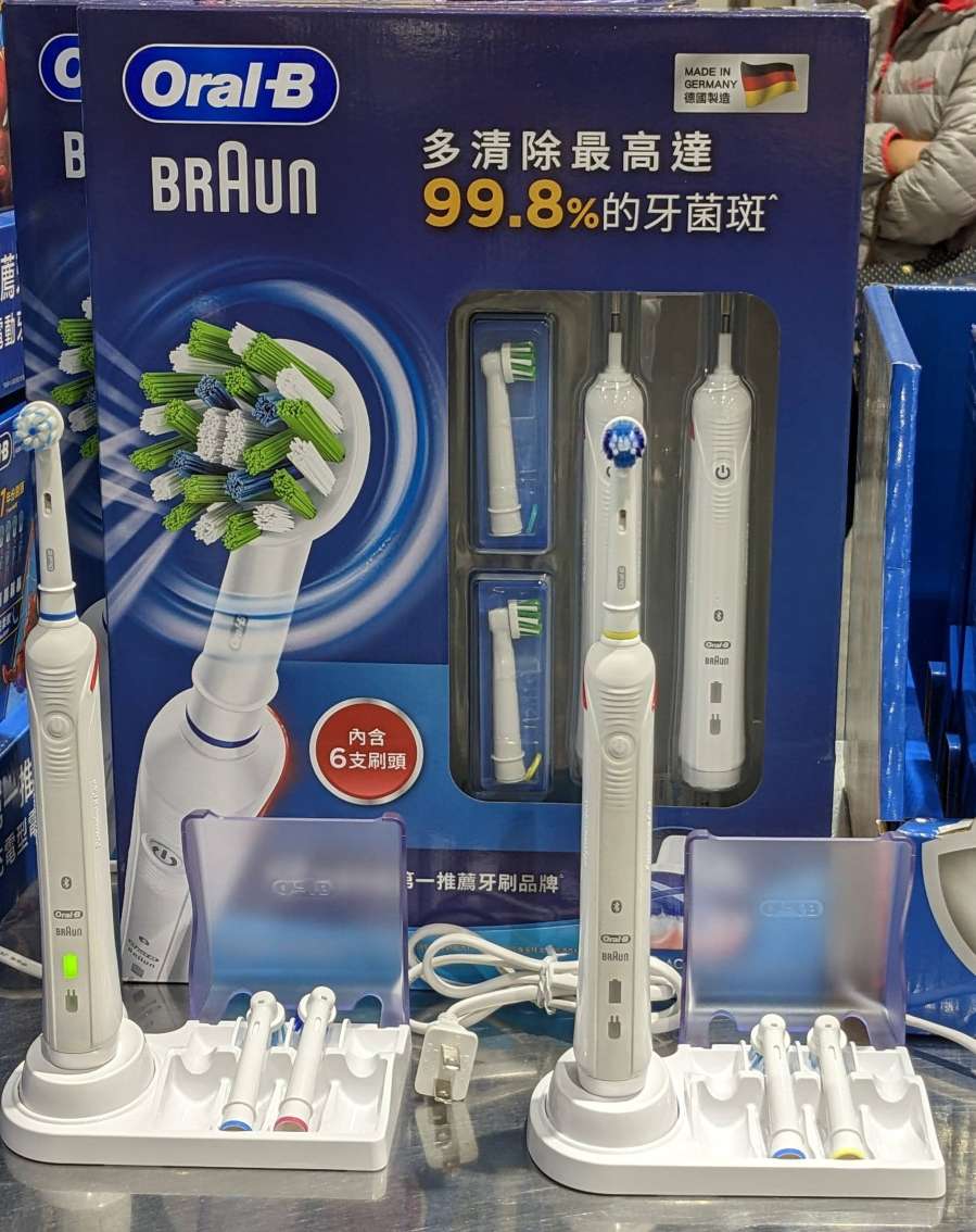 [COSCO代購4] C117740 Oral-B 歐樂B 充電電動牙刷 2入 SMART3500 含 6替換牙刷頭