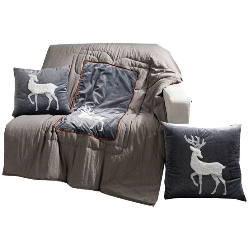 南極人汽車抱枕被子兩用二合一折疊車載靠墊午睡毯車內小枕頭夏季