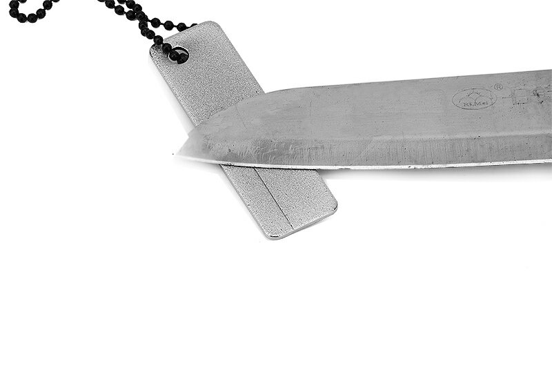 萊珍斯創意薄款磨刀器金剛石魚鉤挫磨刀石片戶外便攜可掛鑰匙扣 3