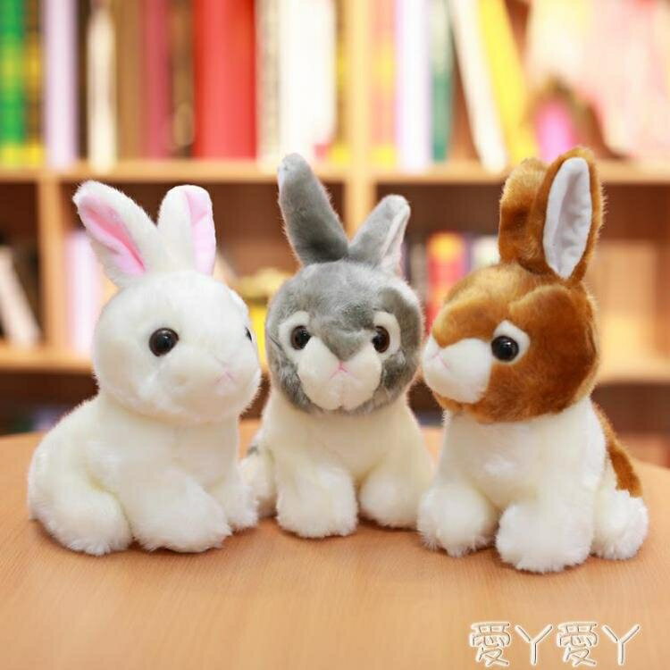 玩偶兔子毛絨玩具韓國可愛仿真兔兔公仔小白兔玩偶少女心娃娃小號女生LX 果果輕時尚 全館免運