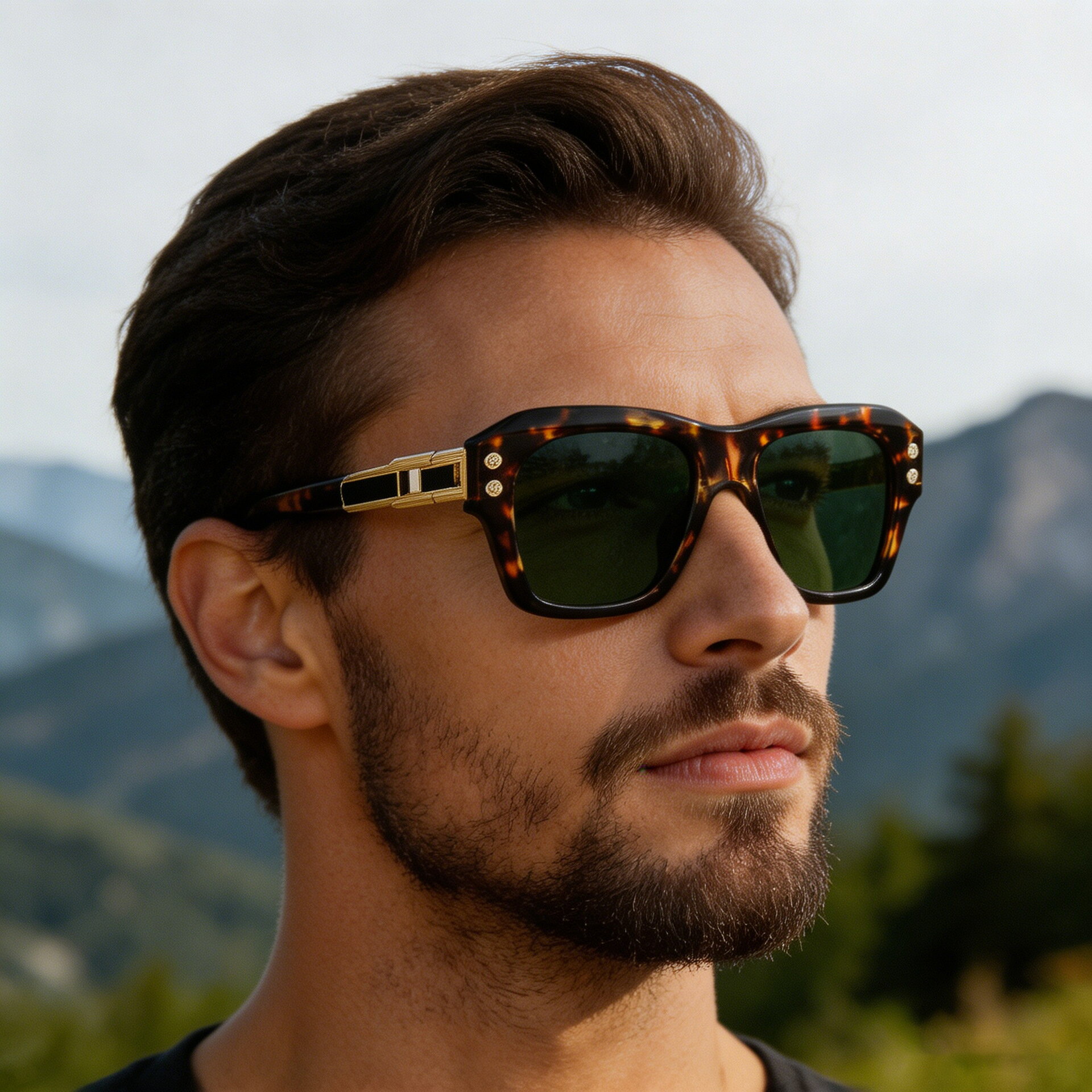 新款歐美貓眼偏光太陽鏡男戶外駕駛墨鏡男sunglasses
