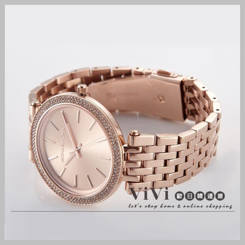 『Marc Jacobs旗艦店』免運費 美國代購 Michael Kors 玫瑰金晶鑽薄型時尚腕錶 ViVi歐日韓連線