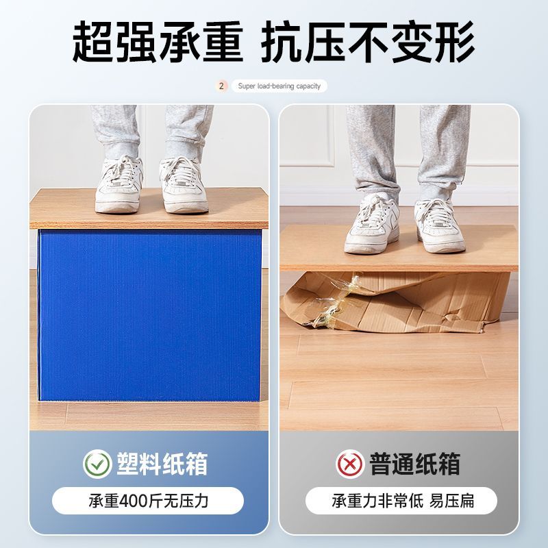 畢業郵寄特厚大容量搬家箱儲物箱折疊收納箱塑料箱郵寄防水防潮箱 6