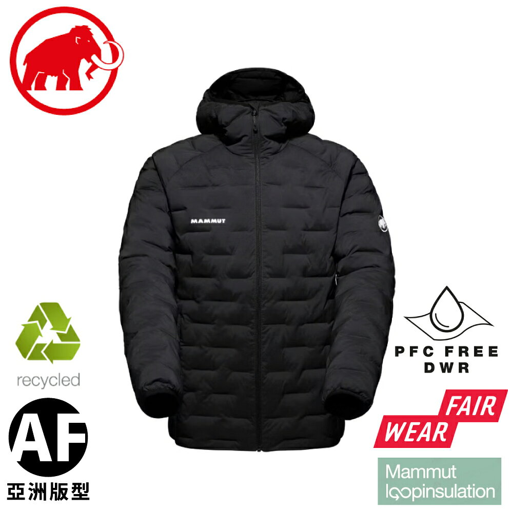 【MAMMUT 長毛象 男 Sender IN Hooded AF 保暖連帽化纖外套《黑》】1013-04380/登山/露營