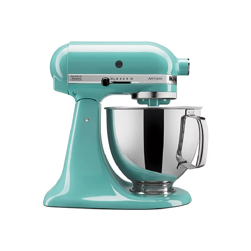 加贈百年限定烘焙工具4件組【KitchenAid】4.8公升/5Q桌上型抬頭式攪拌機 湖水藍 3KSM150PSTAQ