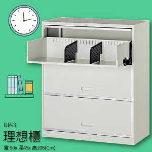 【收納嚴選品牌】UP-3 理想櫃 隱藏式掀門三層式 文件櫃 收納櫃 分類櫃 報表櫃 隔間櫃 置物櫃