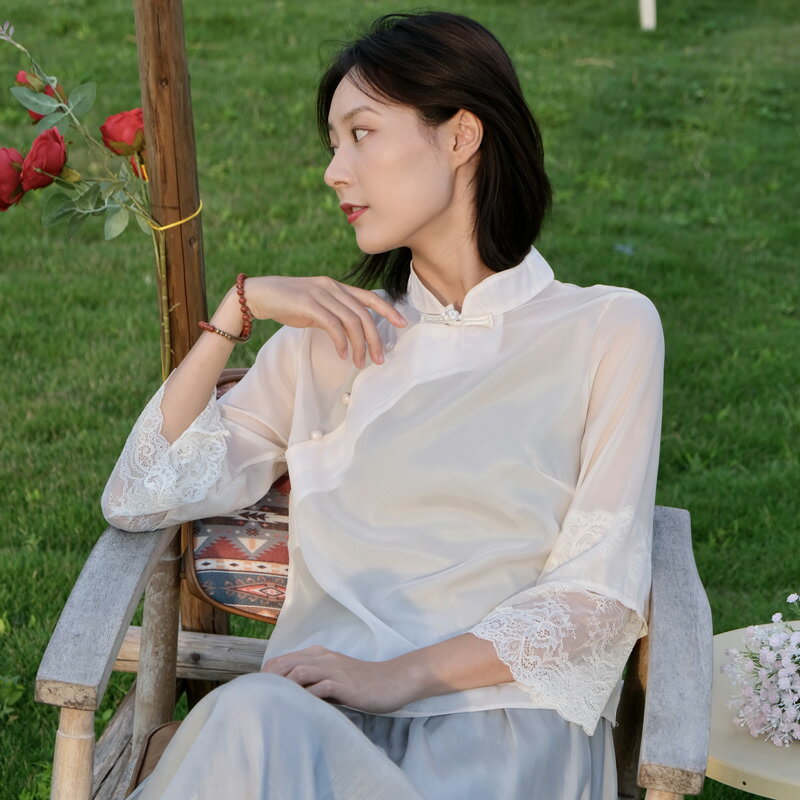 中國風改良唐裝上衣中式禪意茶服女夏復古民國風三件套漢元素服裝