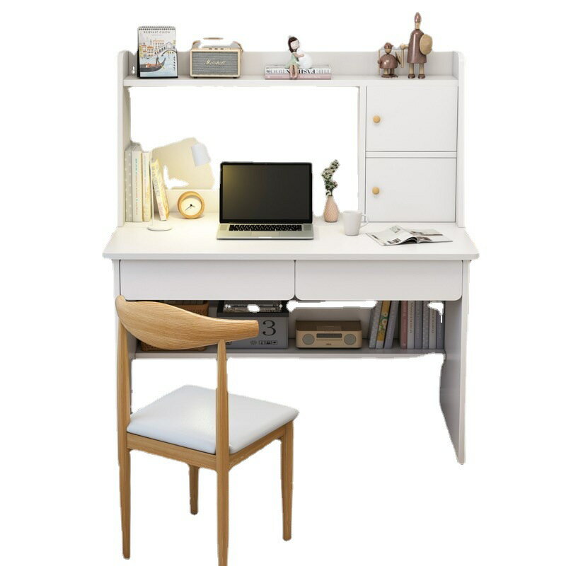 書桌書架一體桌椅套裝簡約電腦桌臺式家用臥室學生學習寫字小桌子