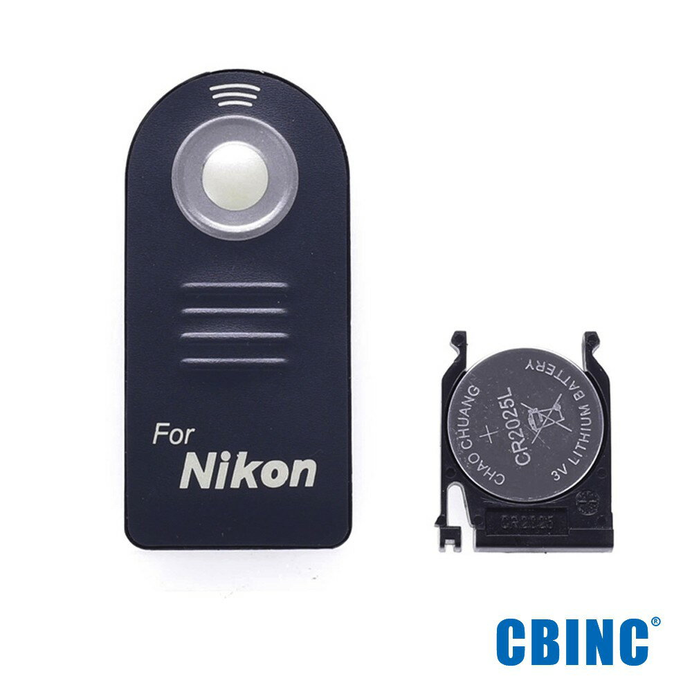CBINC 遙控器 FOR NIKON MLL3 從相機正面遠距離釋放快門 面板耐久不變形 使用鈕釦電池,可維持長期穩定