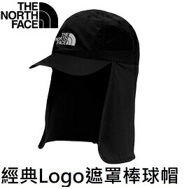 [ THE NORTH FACE ] 中性 經典Logo遮罩棒球帽 黑 / 抗UV UPF40+ / NF0A7WH1JK3
