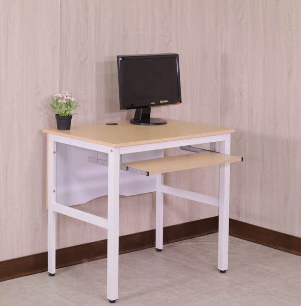 80環保低甲醛穩重型工作桌(附鍵盤架) 電腦桌 書桌 辦公桌【馥葉】型號DE0806-K 可加購玻璃