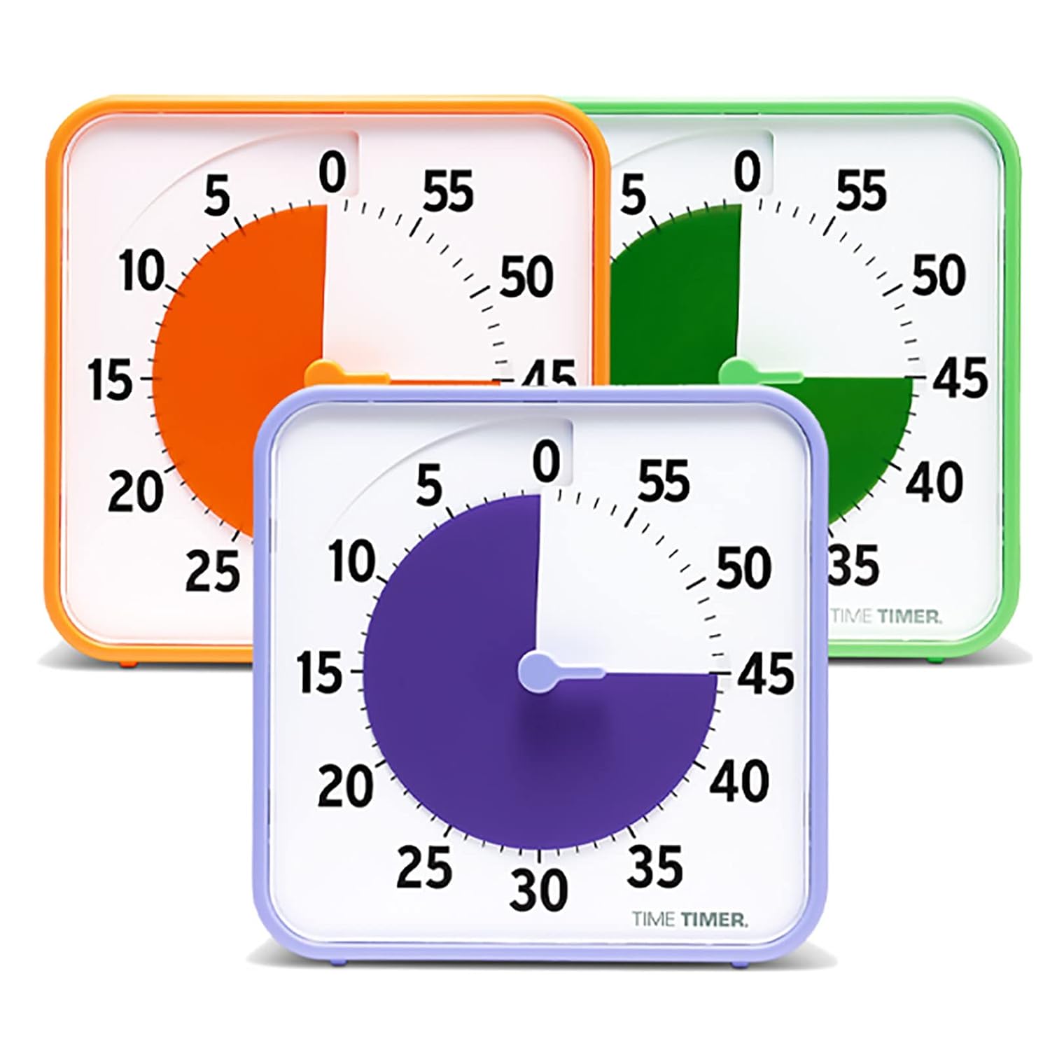 [4美國直購] Time Timer 8吋 視覺倒數計時器 3件組 60分鐘定時器 含書寫卡 視覺化 時間管理