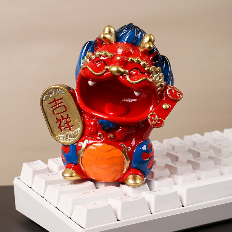 【優選百貨】招財擺件 開運 轉運 裝飾品 國潮貔貅創意辦公室宿舍裝飾電腦桌面小擺件 可愛汽車招財貓禮物 全館免運 618購物節
