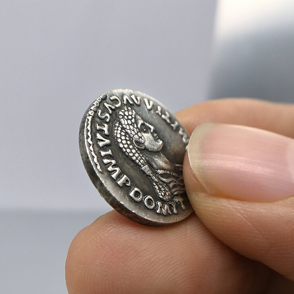 古希臘銀幣紐扣硬幣 微型硬幣古幣藝術品收藏雕刻微雕銀幣