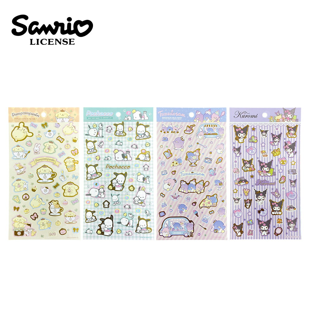【日本正版】三麗鷗 燙金貼紙 貼紙 手帳貼 裝飾貼紙 山姆企鵝