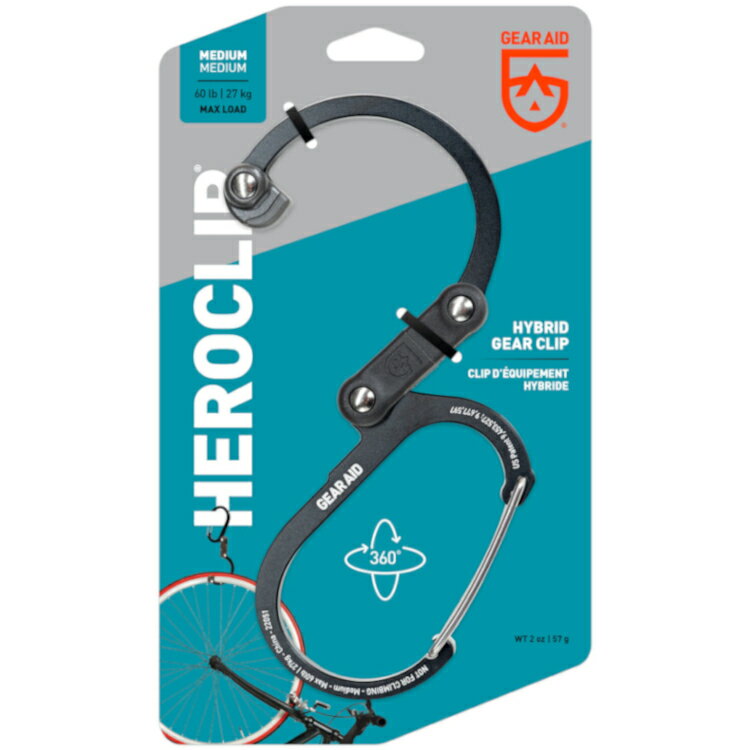 GEAR AID Heroclip Medium 萬用掛勾 旋轉折疊掛勾  210013 010 黑色
