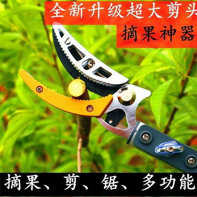 剪刀長桿高枝剪採帶加長剪枝機多功能技高空園林伸縮器摘樹枝果的