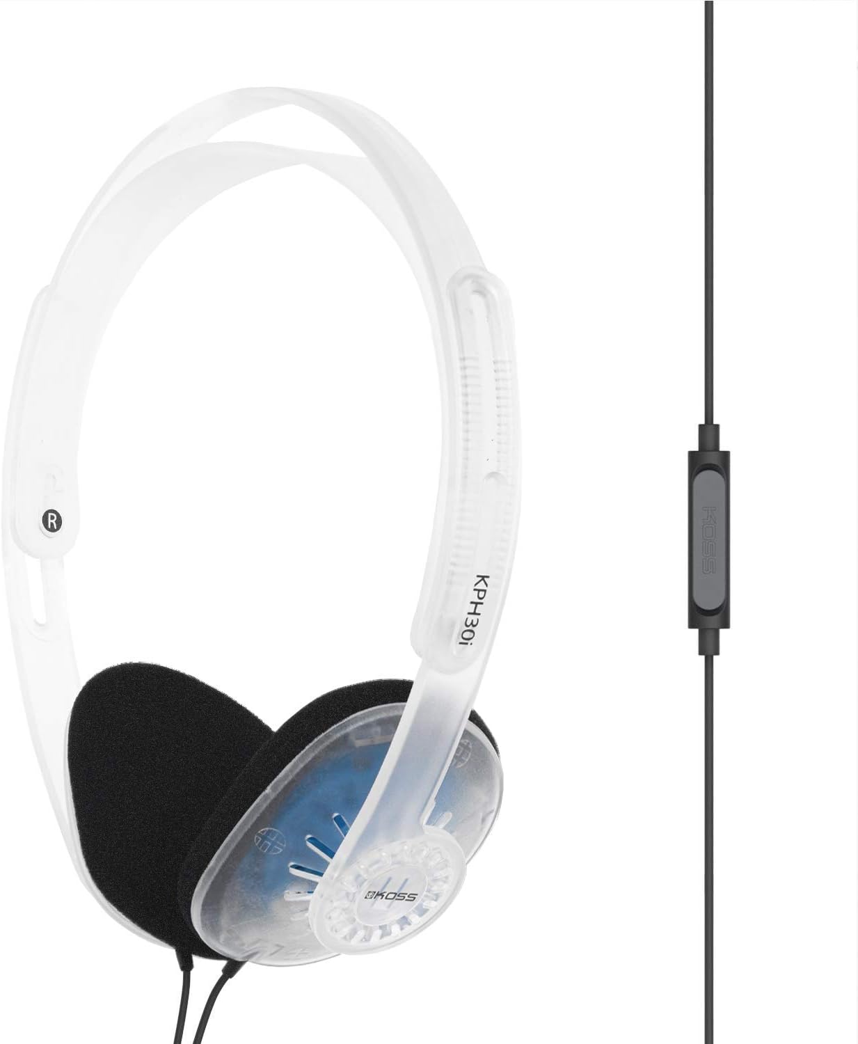 [6美國直購] Koss KPH30i 透明 耳罩式 耳機 Clear Retro Style On-Ear Headphones
