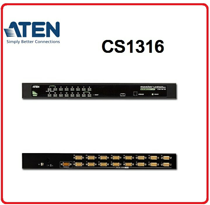 ATEN 宏正 CS1316 16埠PS/2-USB KVM多電腦切換器