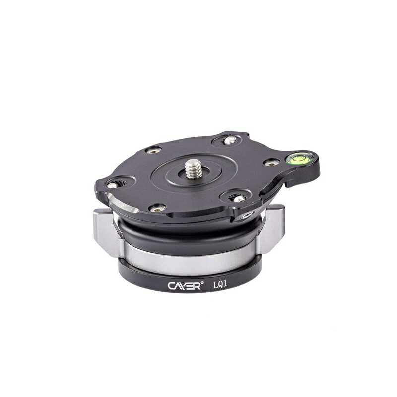 【EC數位】Cayer 卡宴 LQ1 旋鈕式 碗型快速水平雲台載座 60mm大平台 扳扣式 雲台 水平儀 腳架 外拍 2
