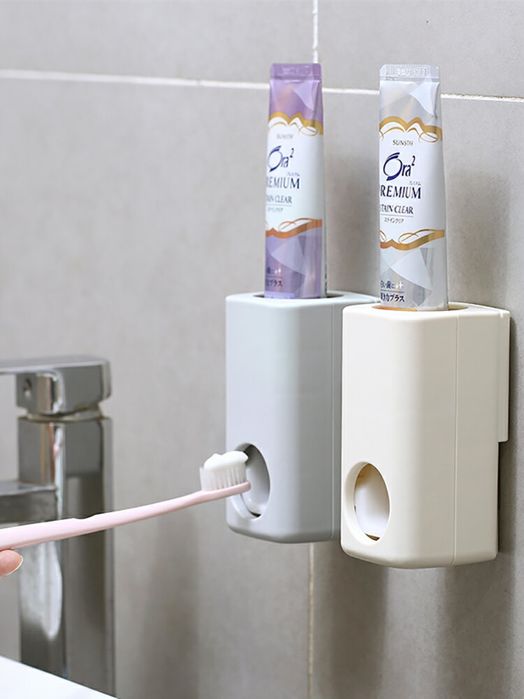 全自動擠牙膏神器壁掛式擠壓器家用衛生間免打孔牙膏置物架牙膏夾
