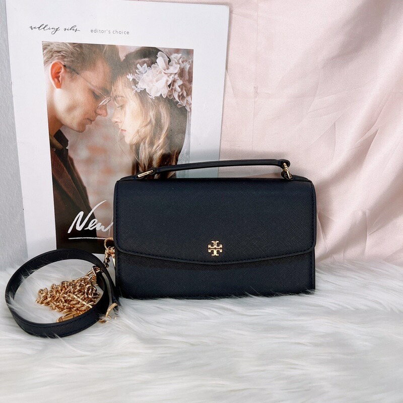 美國代購 臺灣現貨 Tory Burch 手提斜背WOC包 小金logo 側揹包【送禮精選★APP下單點數4倍送】