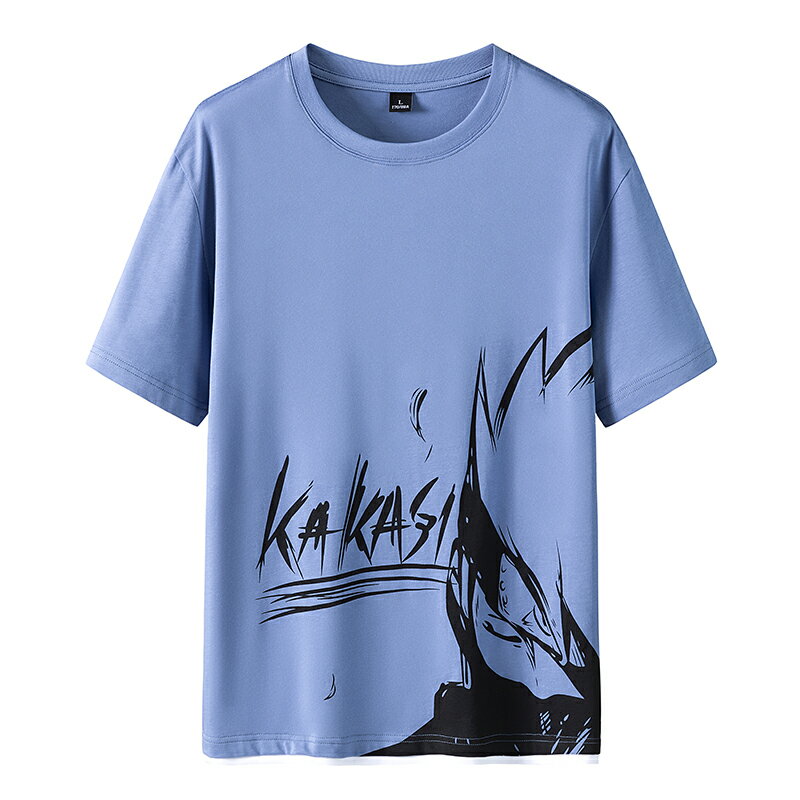 夏季火影忍者短袖t恤男初中高中學生大童韓版潮流夏裝青少年半袖 4