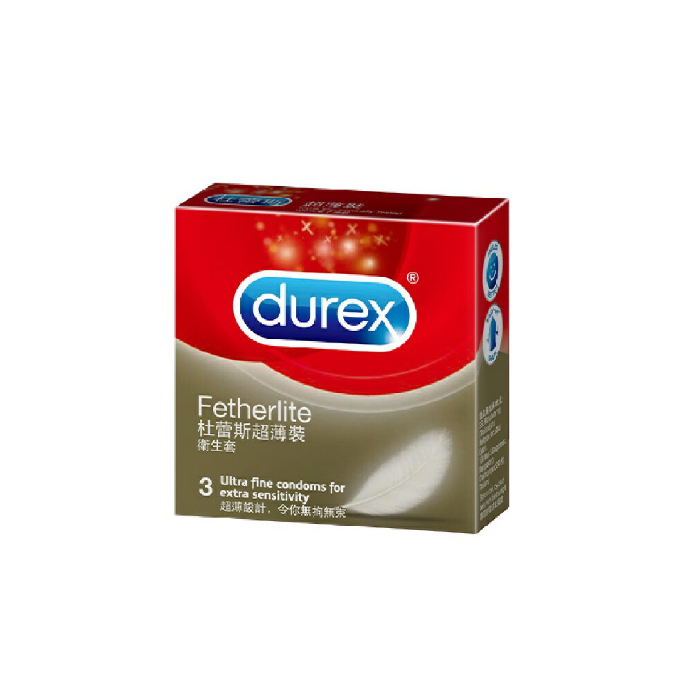 【特惠價】Durex 杜蕾斯 超薄裝衛生套 保險套3入 [美十樂藥妝保健]